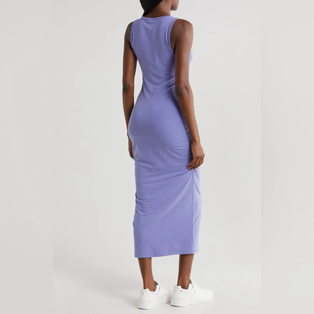 NWT Beyond Yoga Spacedye Icon Midi Dress in Indigo Size Large - Picture 3 of 16